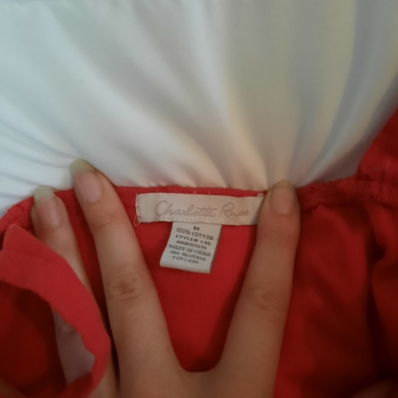 Red Charlotte Russe tank top size M - Picture 4 of 5